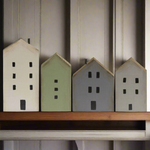 Primitive House Shelf Sitters - Set of 4