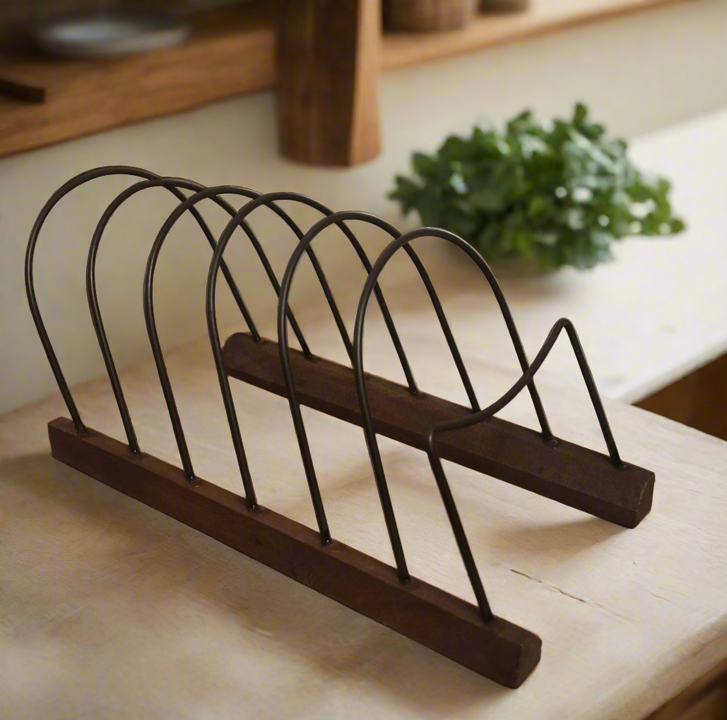 Wood Plate and Letter Rack