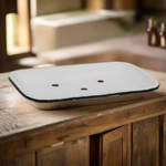 White Enamel Flat Soap Dish