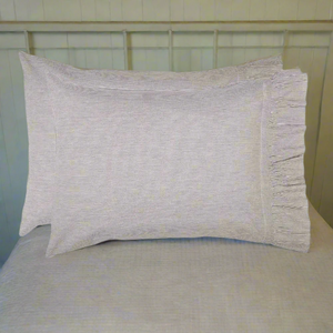 Cottage Blue Ticking Pillow Case - Set of 2