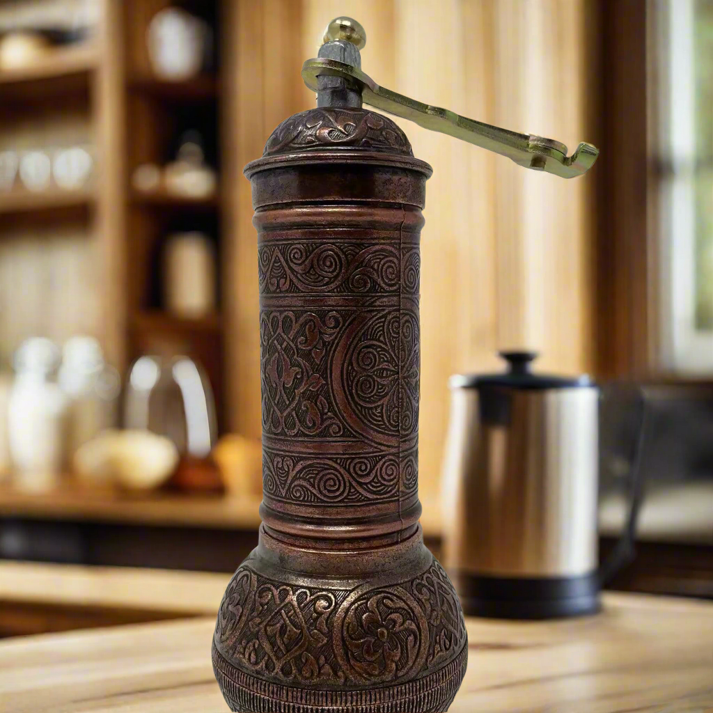 Old Fashioned Copper Coffee Mill