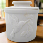 French Style Butter Keeper - Hummingbird