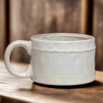 Whitewashed Stoneware Tea Cup