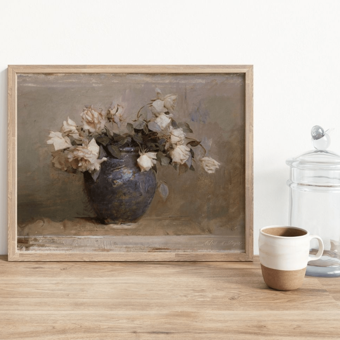 Graceful Blooms - Vintage Floral Art Print