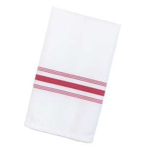 Red Stripe Bistro Napkins - Set of 12