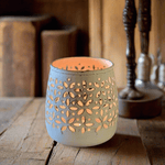 White Cottage Candle Lantern