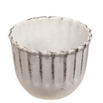 White Fluted Taper Candle Cup