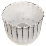 White Fluted Taper Candle Cup