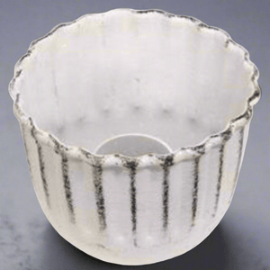 White Fluted Taper Candle Cup