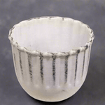 White Fluted Taper Candle Cup