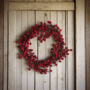 Red Berries Wreath and Candle Ring