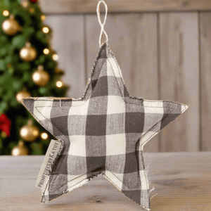 Buffalo Check Star Ornament