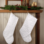 White Quilt and Ruffles Stocking