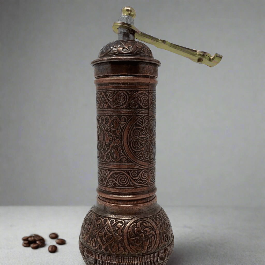 Old Fashioned Copper Coffee Mill