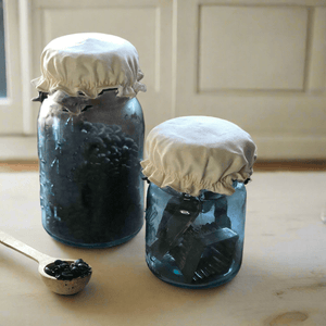 Fabric Mason Jar Bonnets - Set of 2