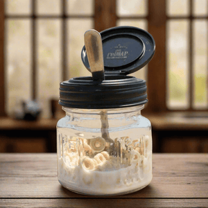 Flip Top Mason Jar Lid, BLACK