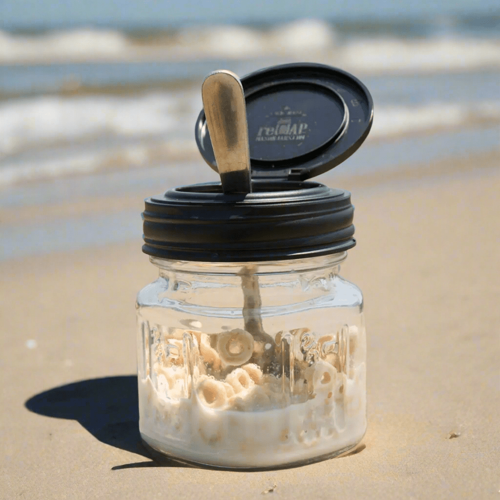Flip Top Mason Jar Lid, BLACK
