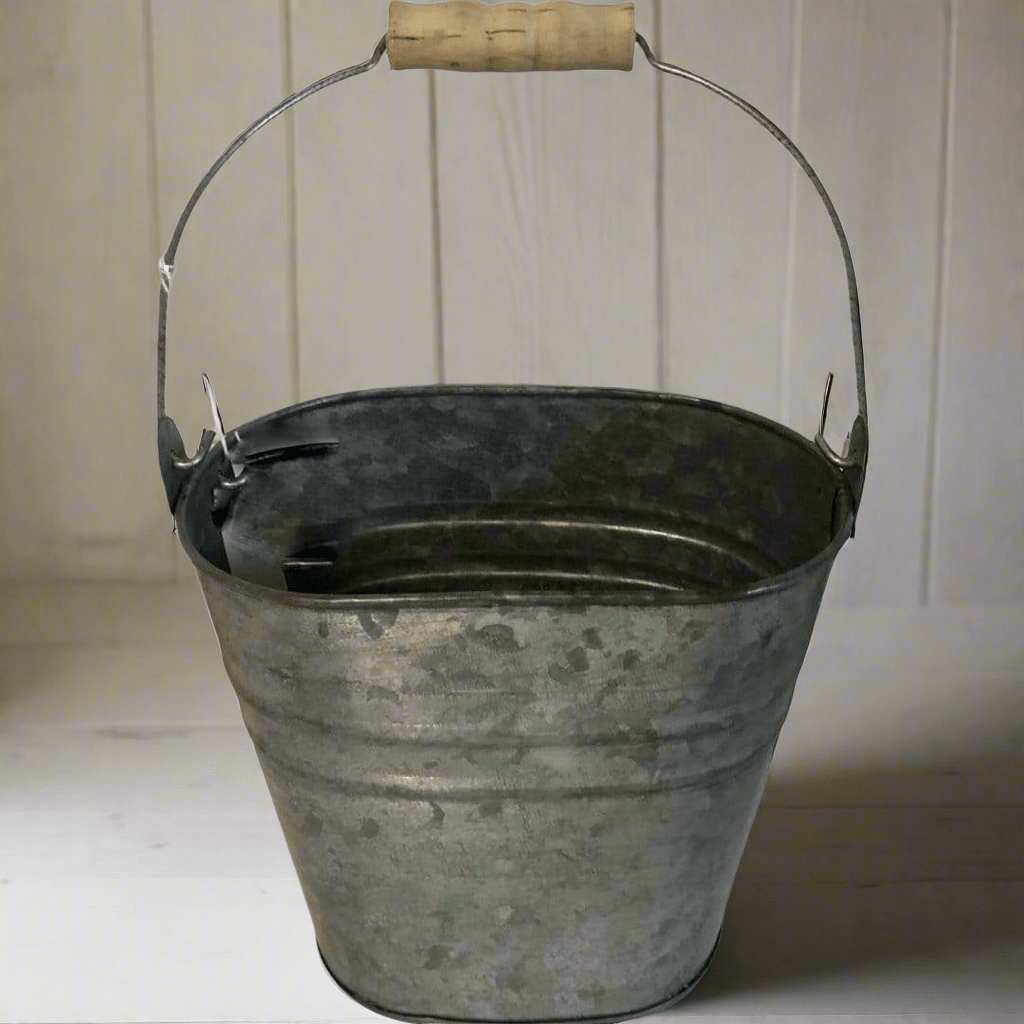 Galvanized Farmhouse Bucket