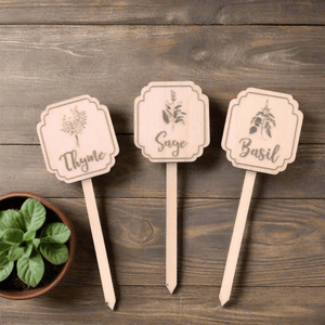 Wood Herb Pot Markers - Set of 3