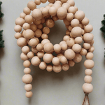 Natural Wood Bead Garland