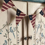 Rustic Burlap American Flag Banner