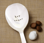 Hand Stamped Vintage Spoon - Hey Sugar