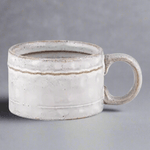 Whitewashed Stoneware Tea Cup