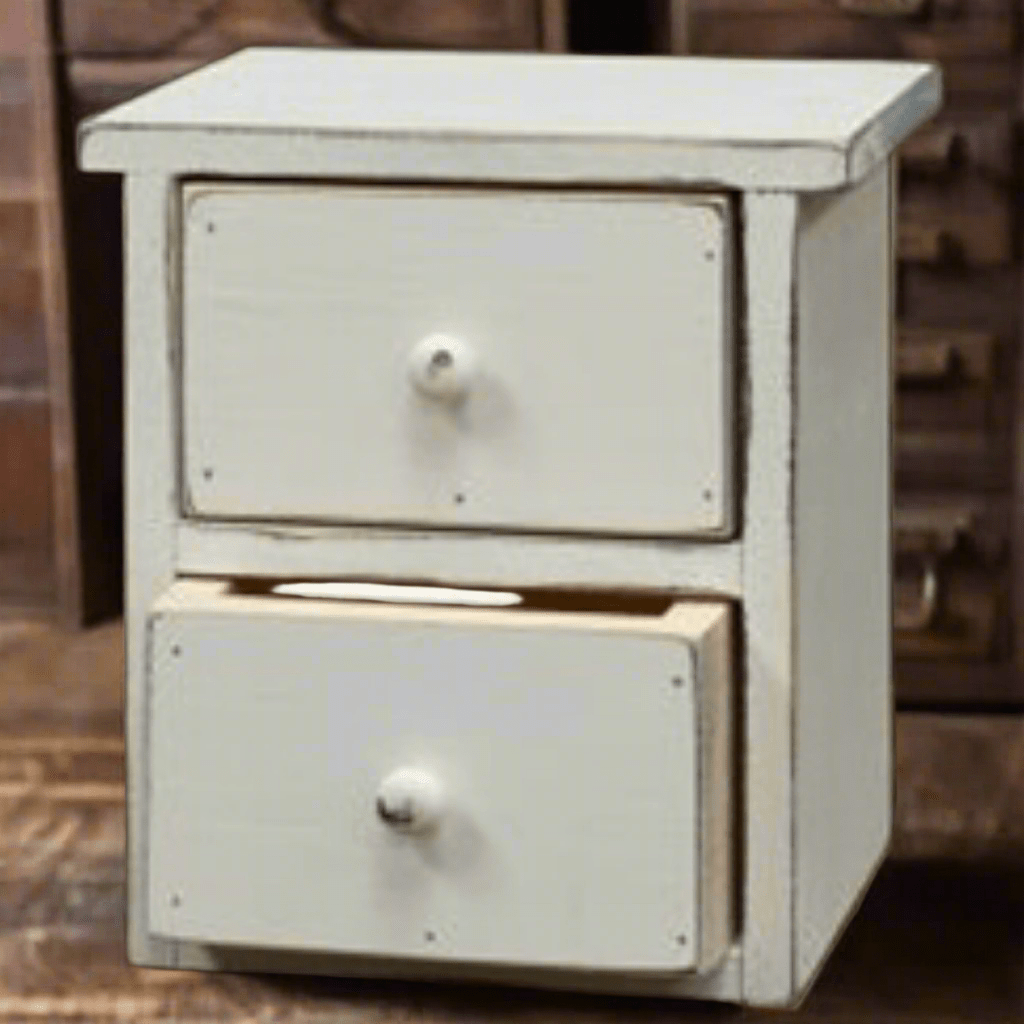 White Tabletop Farmhouse Drawers