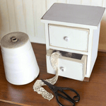 White Tabletop Farmhouse Drawers