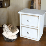 White Tabletop Farmhouse Drawers