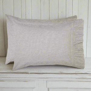 Cottage Blue Ticking Pillow Case - Set of 2