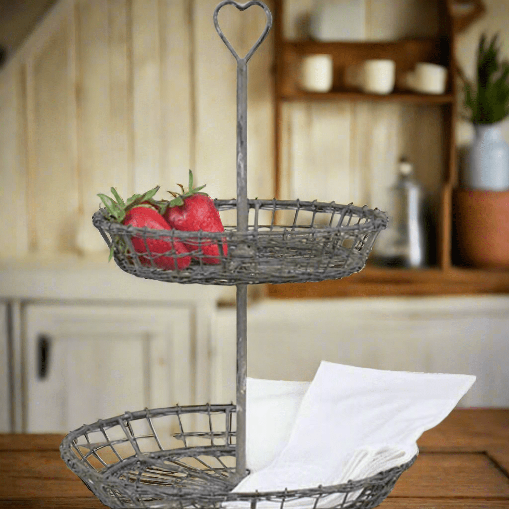 Heart Two-Tiered Serving Stand