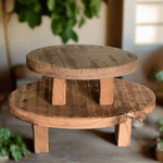 Reclaimed Barn Wood Risers, Set of Two