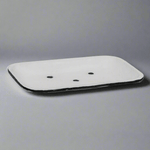 White Enamel Flat Soap Dish