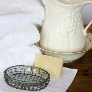 Oval Soap Dish with Glass Liner