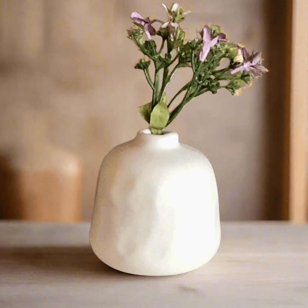 White Clay Bud Vase