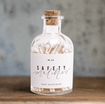 White Safety Matches - Apothecary Jar