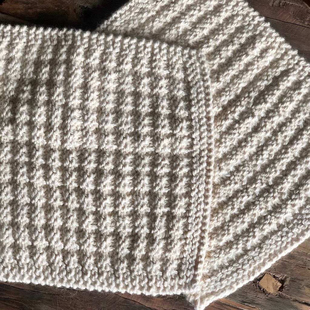 Hand-Knit Waffle Washcloth - Set of 2