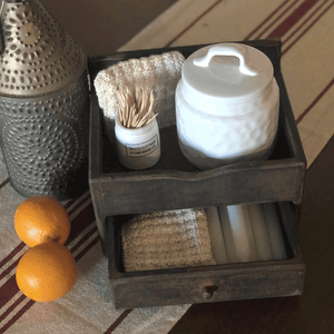 Rustic Counter Cabinet with Drawer