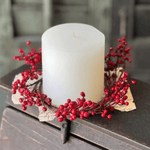 Red Berries Wreath and Candle Ring