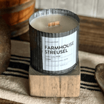 Galvanized Wood Wick Soy Candle - Farmhouse Streusel