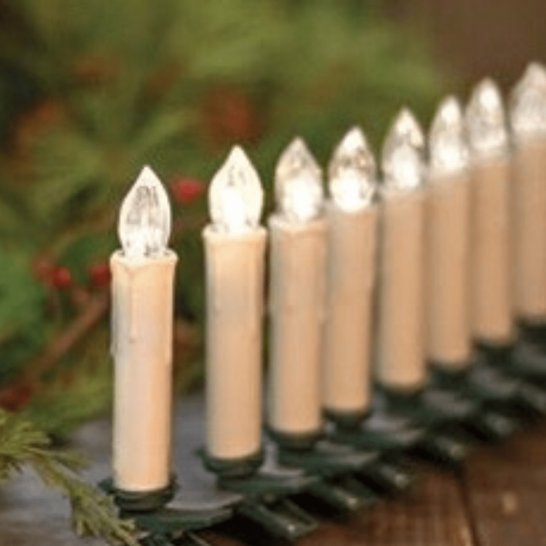 Ivory White Taper Candles with Clips