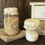 Fabric Mason Jar Bonnets - Set of 2