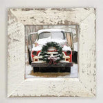 Barnwood Framed Wall Art - Chevy With Wreath