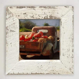 Barnwood Framed Wall Art - Pumpkin Truck