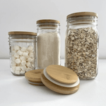 Wood Mason Jar Lids - Set of 2