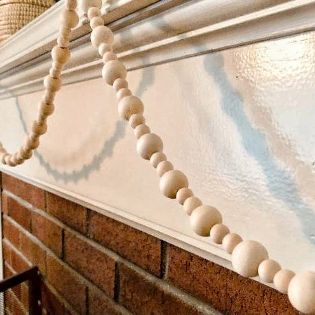 Natural Wood Bead Garland