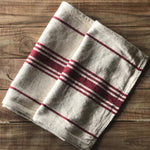 Grain Sack Runner (Cream & Red)