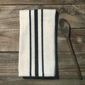 Grain Sack Towel (Cream & Black)