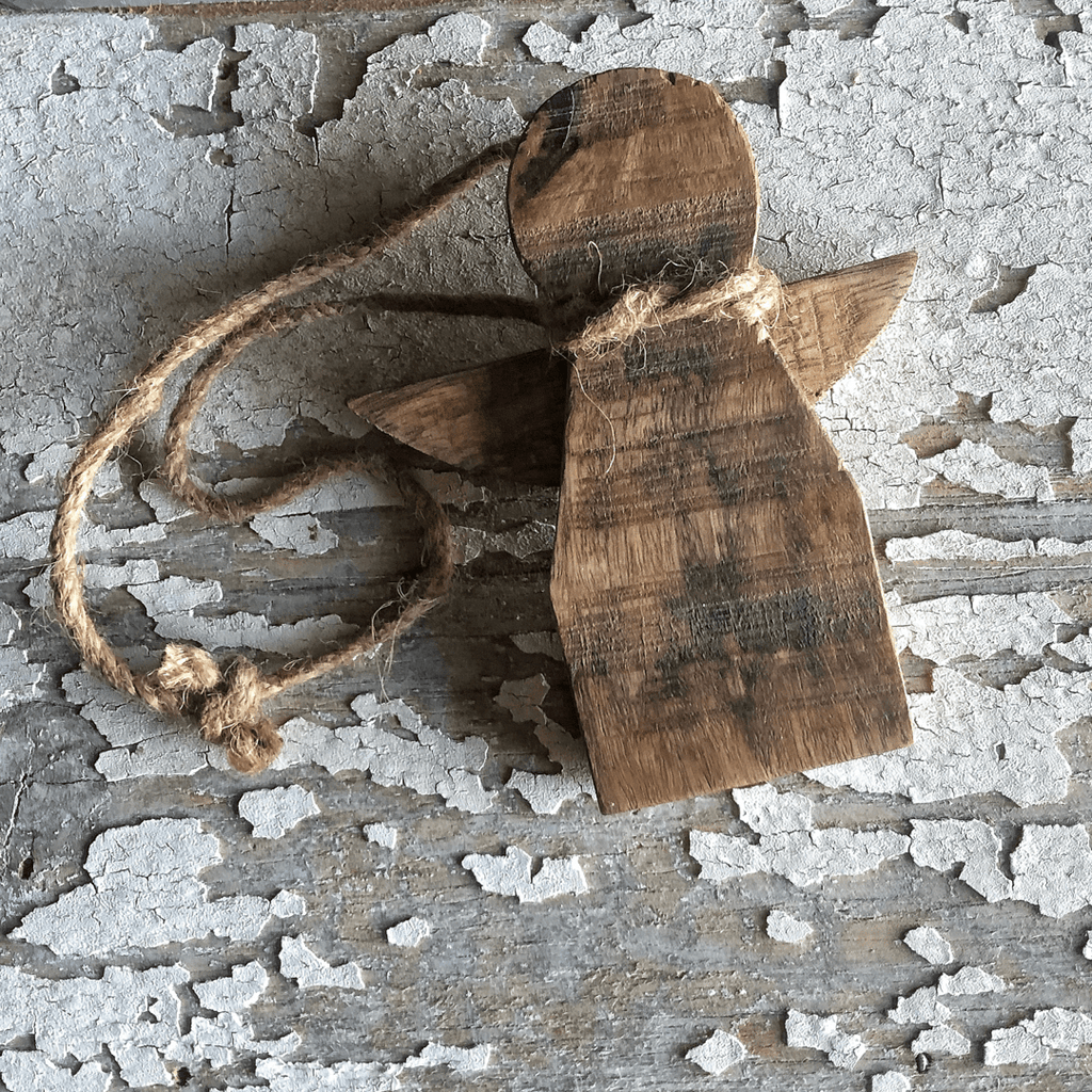 Rustic Wood Hanging Angel